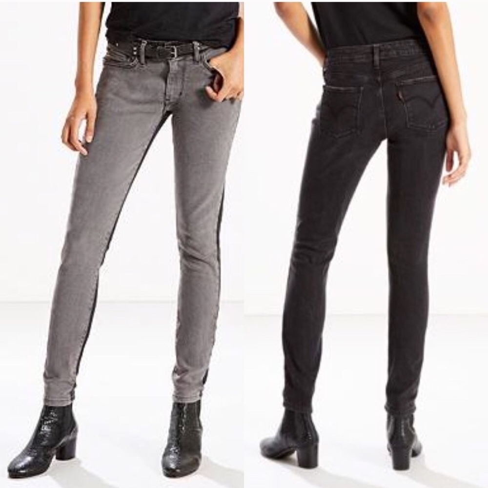 Levi’s | 711 Skinny Dual Color Gray Black Jeans